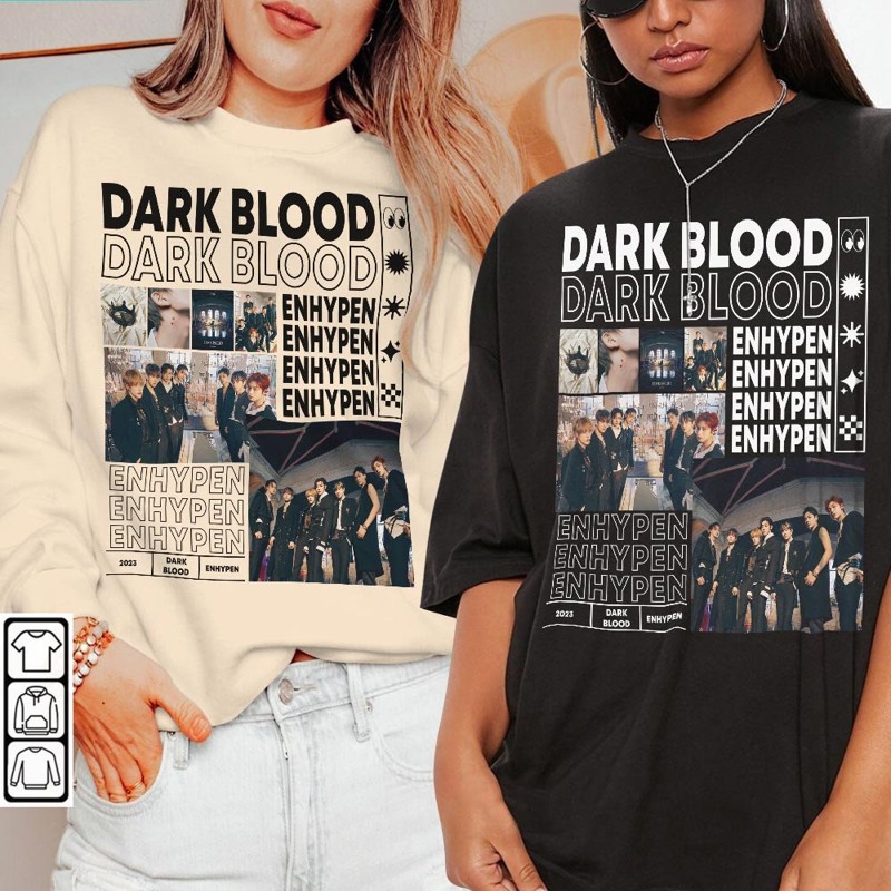 Dark Blood Enhypen Shirt , Enhypen World Tour 2023 Crewneck