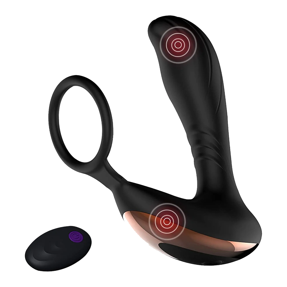 Male Prostate Massager with Penis Ring for Incredibly Powerful Orgasms,  SOFTRABBITS Vibrating Anal Toys 7 Variable Vibration Patterns with Wireless  Remote Rechargeable