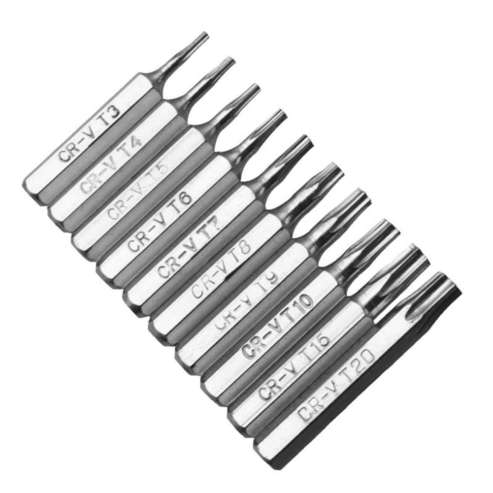 10pcs CR-V Torx Bits Set T3 T4 T5 T6 T7 T8 T9 T10 T15 T20 Mobile Repair Bit, 501 Original
10pcs CR-V Torx Bits Set T3 T4 T5 T6 T7 T8 T9 T10 T15 T20 Mobile Repair Bit, 501 Original