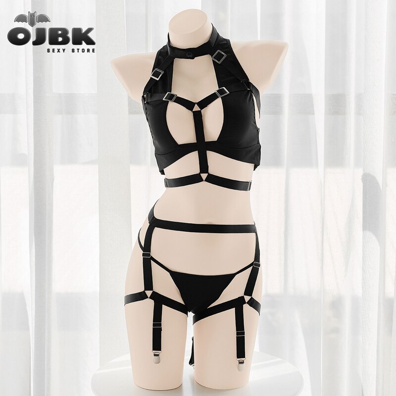 Billionm OJBK Sexy Lingerie Bodysuit Open Chest Top Sexy Erotic