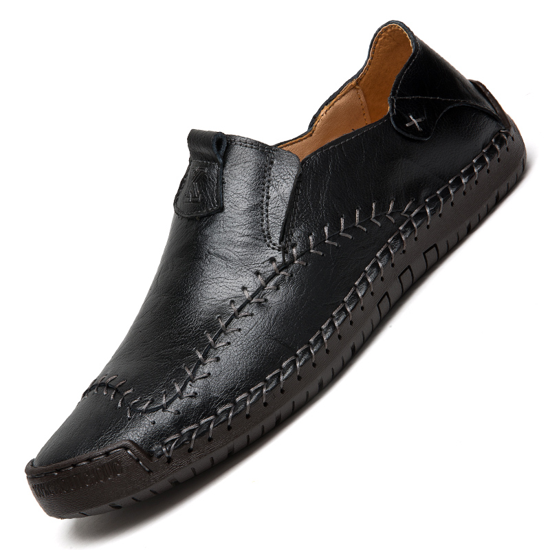 Men's Leather Handmade Casual Slip-On Loafers Driving Shoes | ARKGET
