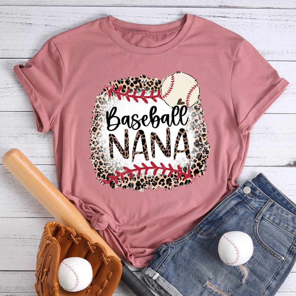 Leopard Baseball Nana T-shirt-Guru-buzz