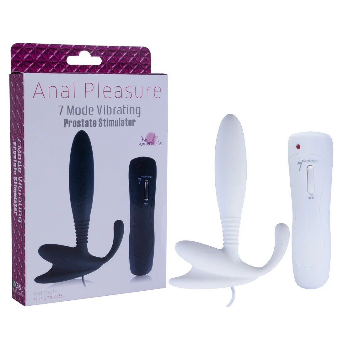 7 Frequency Pleasure Anchor Anal Plug Male Vibrating Prostate Stimulation - Rose Toy