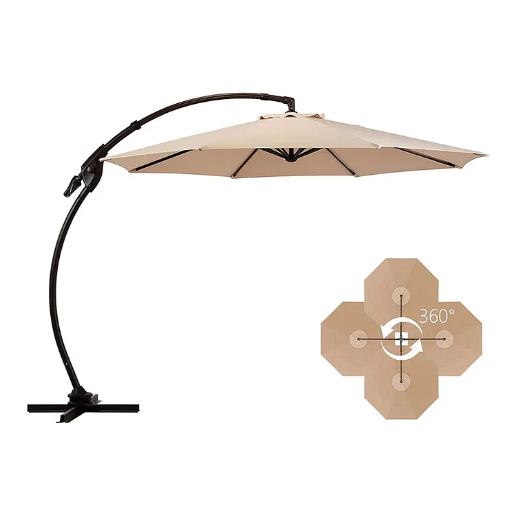 Napoli 11 FT Cantilever Offset Umbrella with 360° Rotation