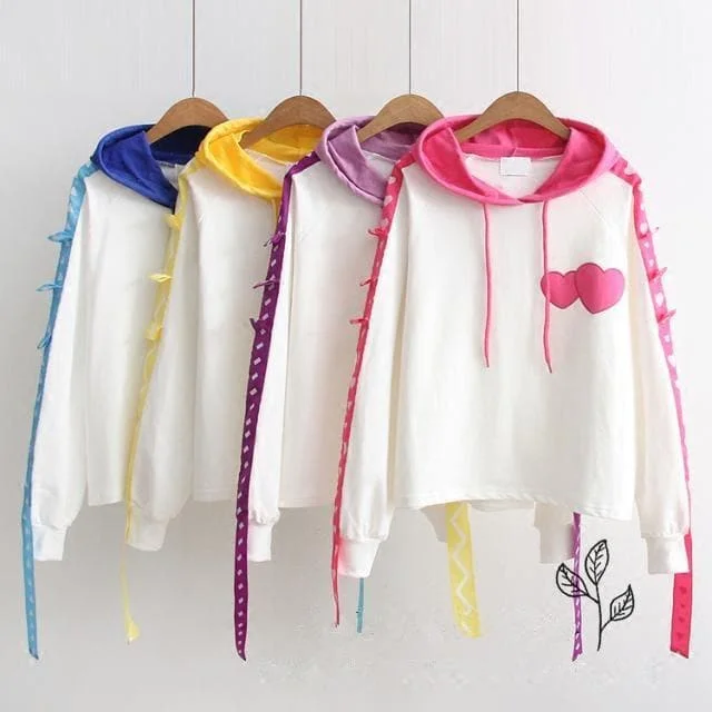 4 Colors Sweet Heart Couple Hoodie Jumper SP1710982