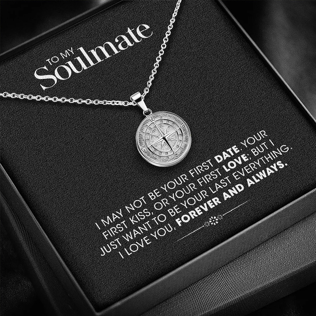 "To My Soulmate" - Compass Pendant Gift Set