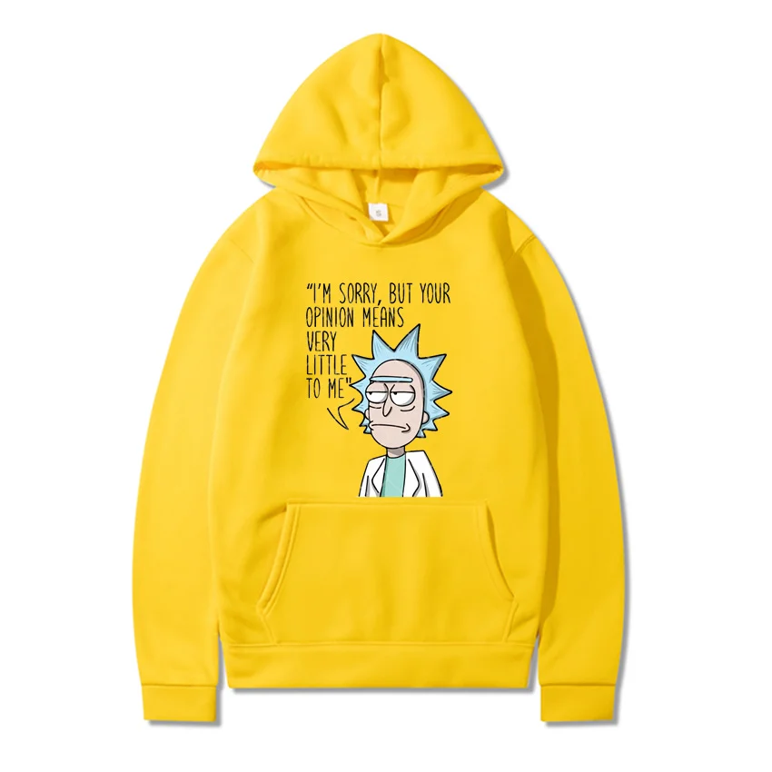 Anime Rick Modi Print Fashion Sweatshirt Men's Hip Hop Casual Sweater Hoodie