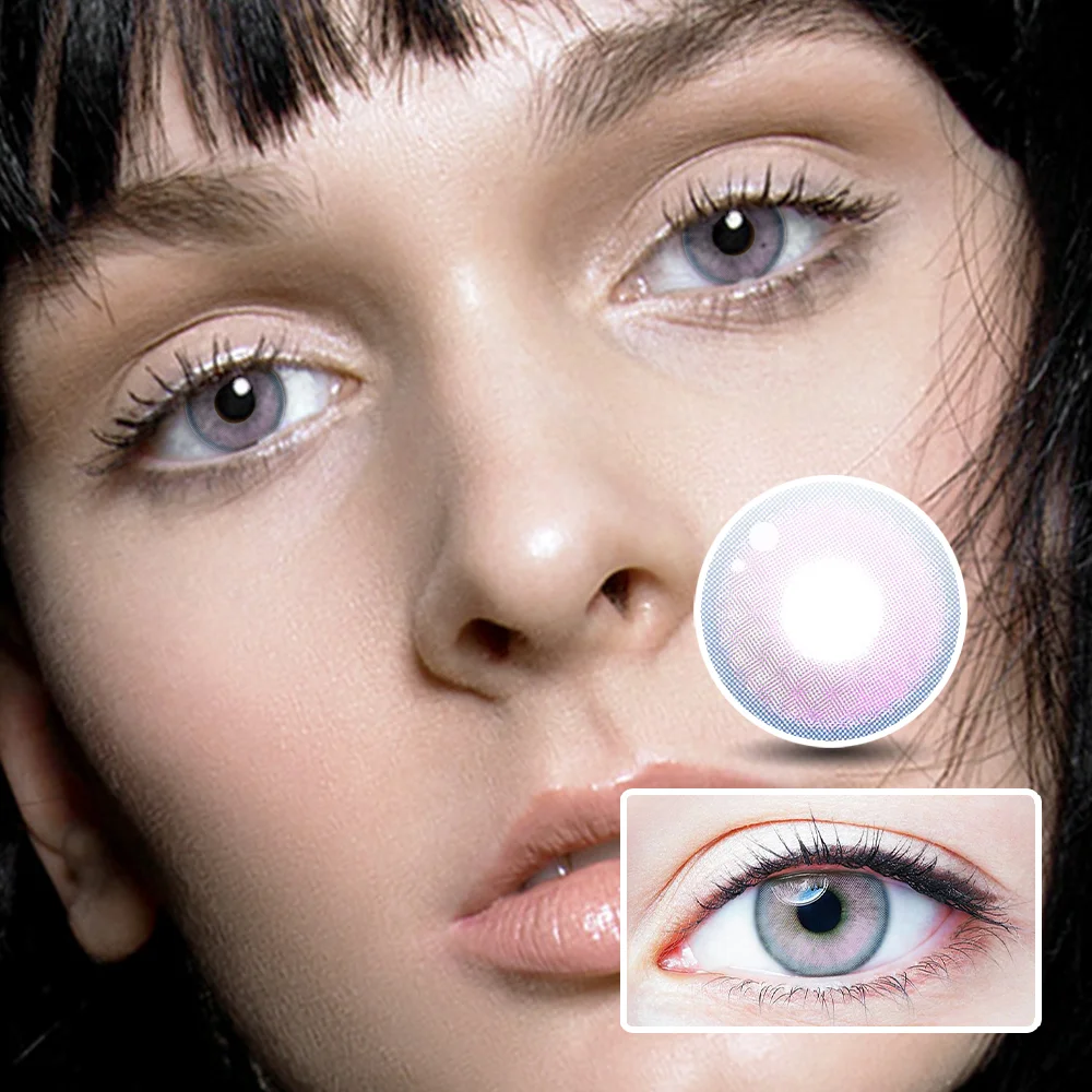 Small Bulb Purple Colored Contact Lenses