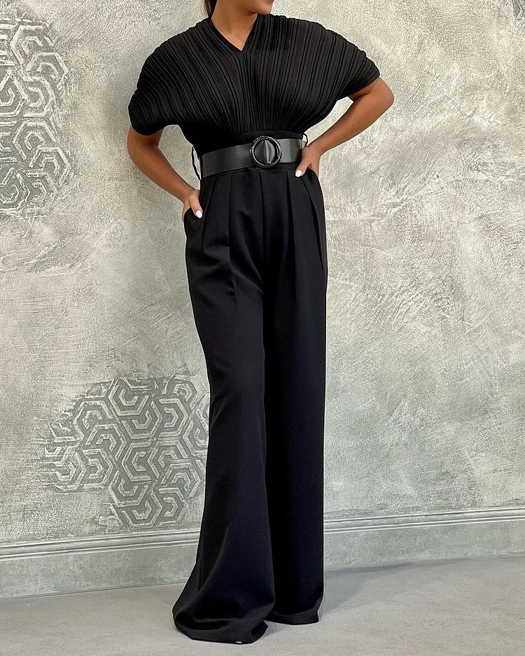 flared waist jumpsuit