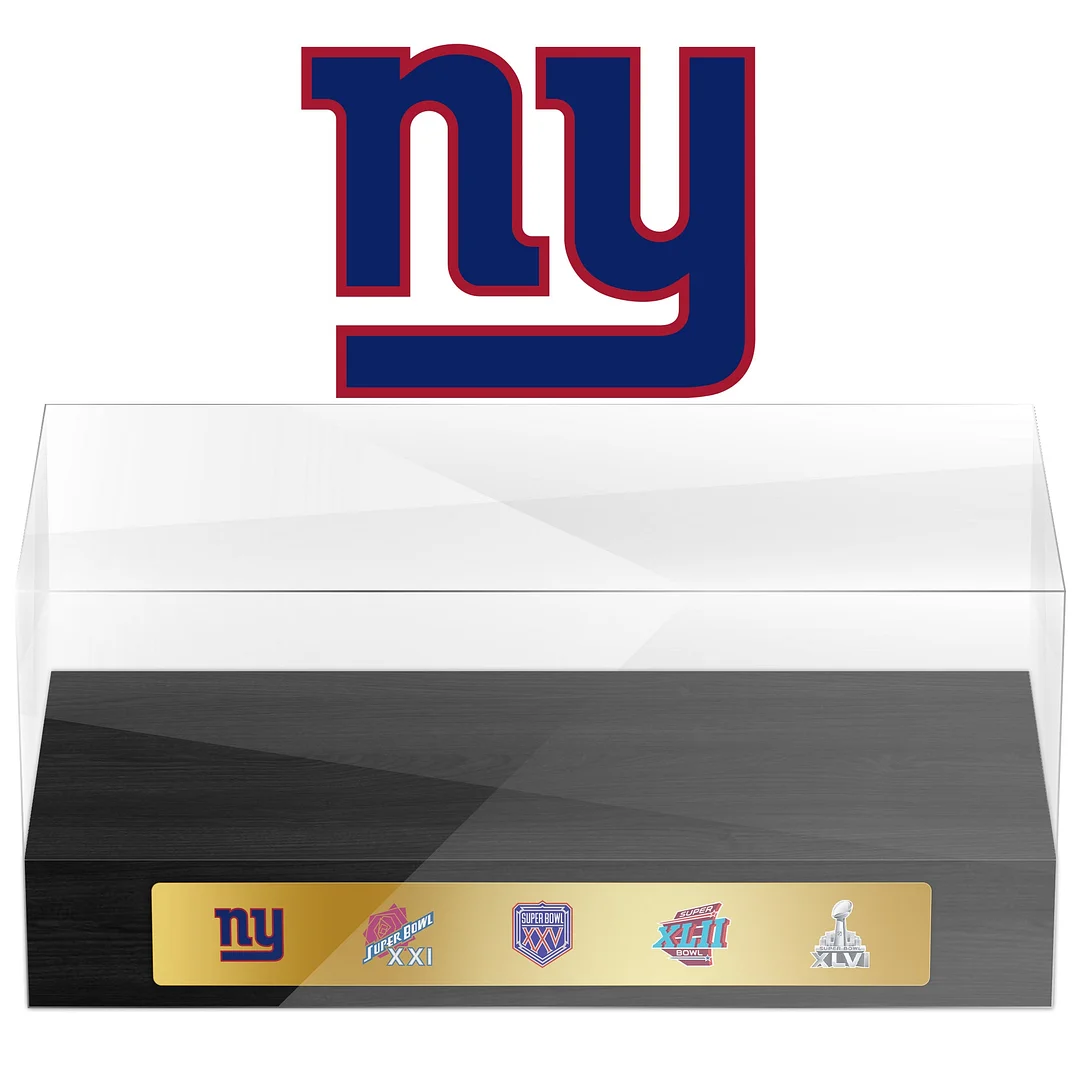 New York Giants Super Bowl Championship Trophy Ring Display Case