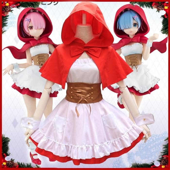 Anime Re:Life in a different world Rem & Ram Cosplay Costume SP14343