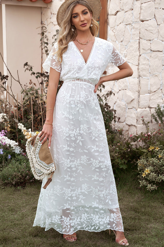 Alexa - Elegant Flowy Boho Maxi Dress