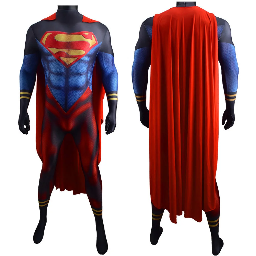 Superman Man of Steel Cosplay Costumes Superhero Tights Jumpsuits