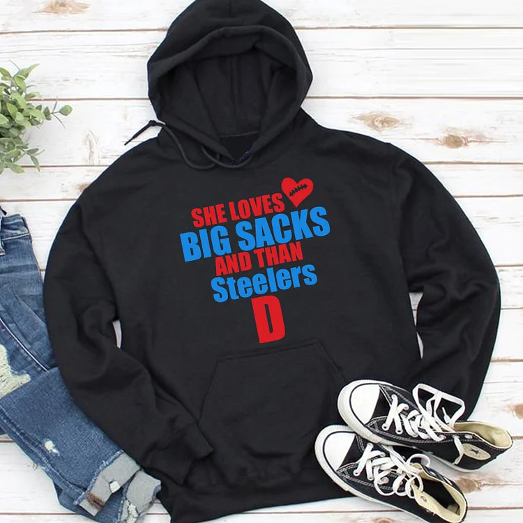 Letter print casual pullover hoodie