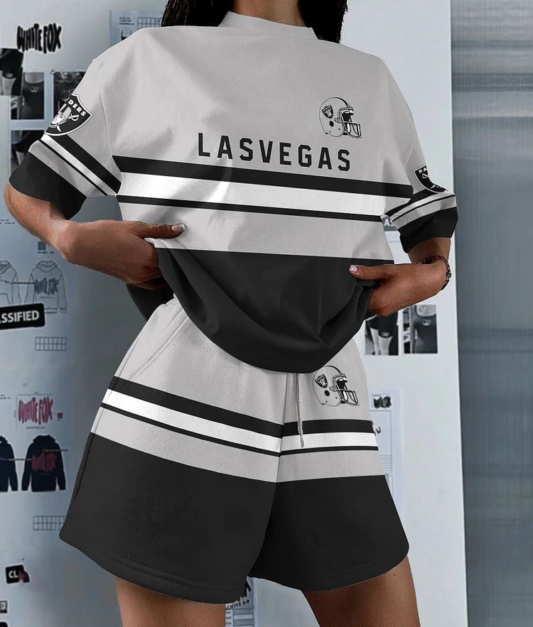 Las Vegas Raiders Limited Edition Top And Shorts Two-Piece Suits