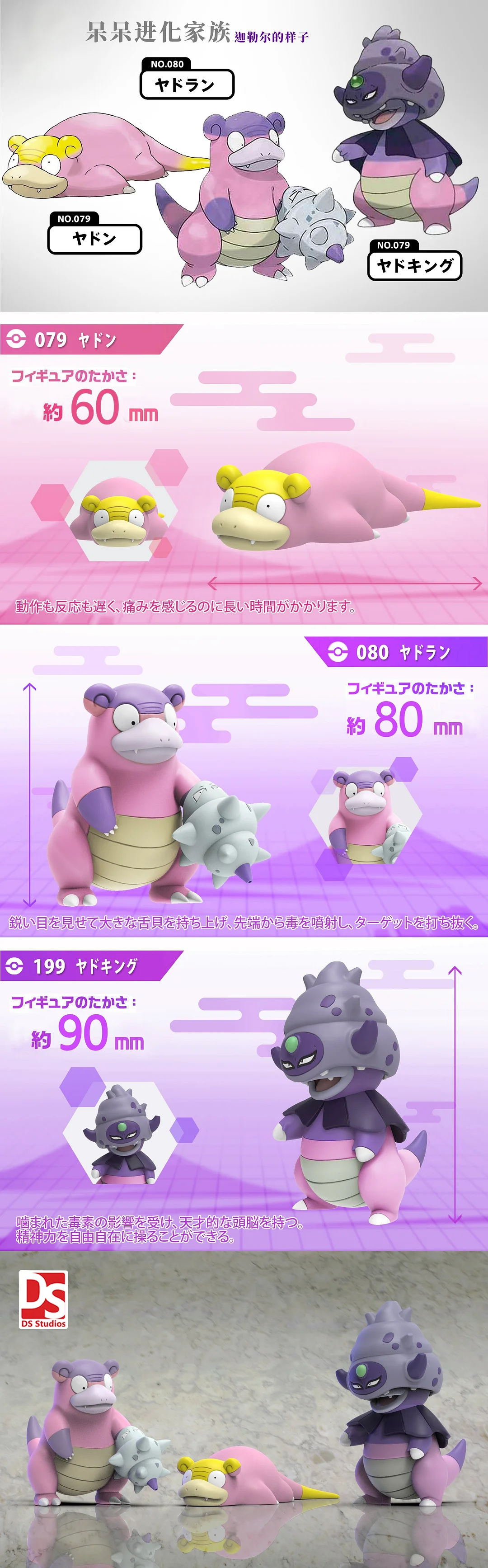 Scale World Zukan Galar League Slowpoke Pokemon Resin Statue