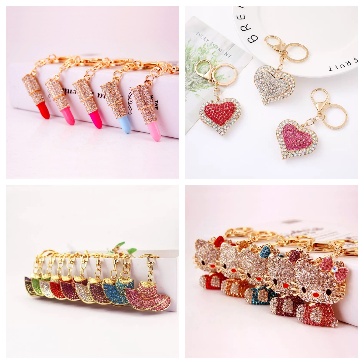 large bling keychain