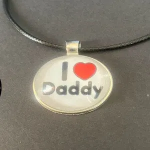 pornhint Pornhint I Heart Daddy Necklace or Submissive Collar Charm Kink Wear BDSM DDBG