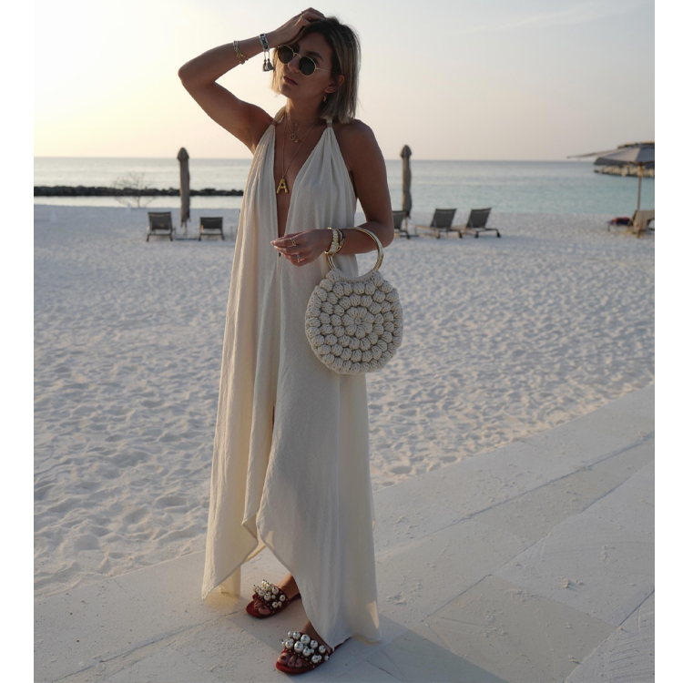 Halter Sleeveless Maxi Dress