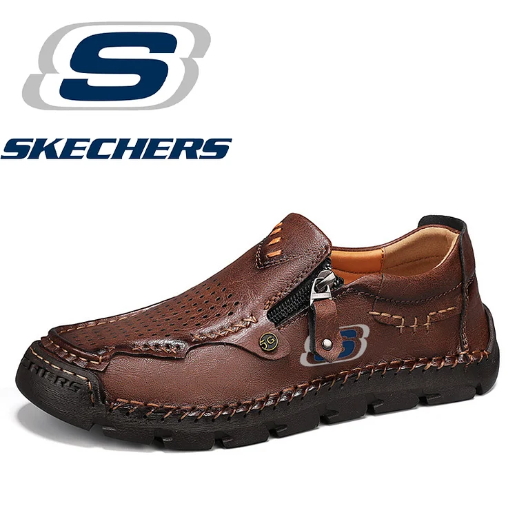 SKECHERS 2025 nove muške kožne prozračne cipele sa šupljim mekanim potplatom za slobodno vrijeme
