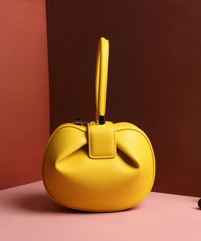 Yellow Embossed Calf Leather Tote Bag For Women Zipper Closure With Inner Pockets Chic Durable main image 1