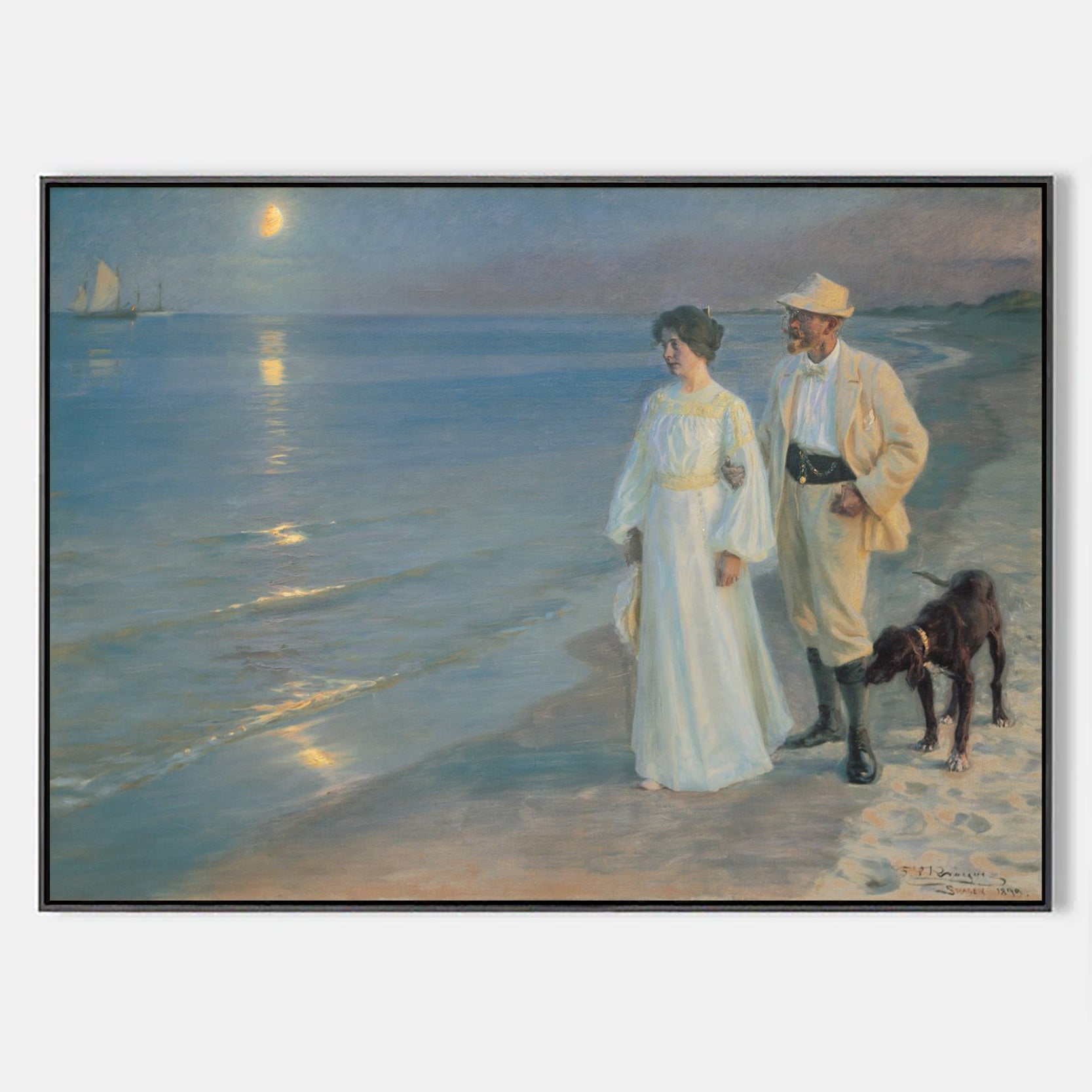 Arabelart Summer Evening on the Beach at Skagen. The Painter and His Wife