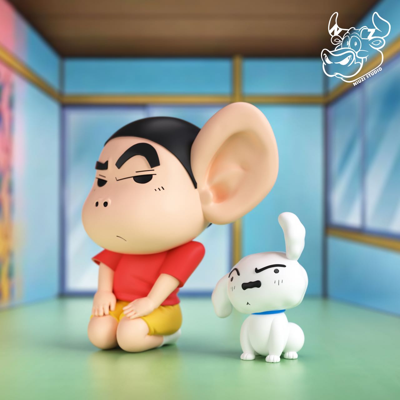 IO CREATIONS - Crayon Shin-chan Q-Bounce Series Kazama & Nohara