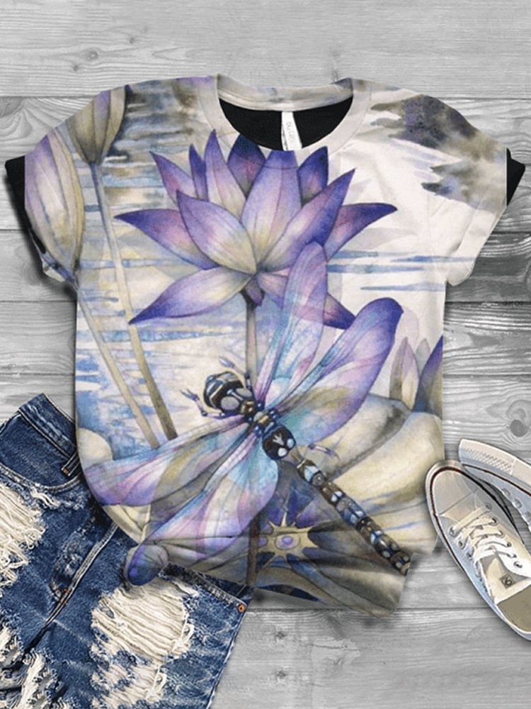 Bestdealfriday Casual Short Sleeve Round Neck Plus Size Tops 8927908