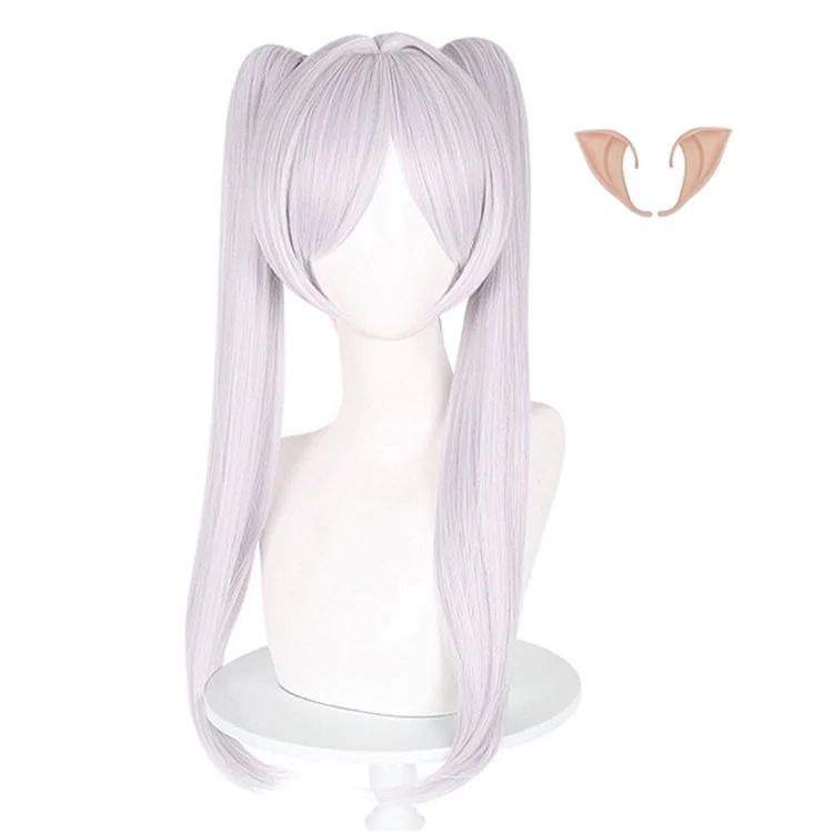 Frieren:Beyond Journey's End 2023 Stark White Wigs Cosplay Accessories Halloween Carnival Props