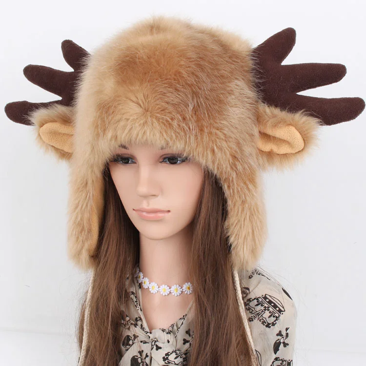 Letclo™ Christmas Antlers Plush Hat letclo Letclo