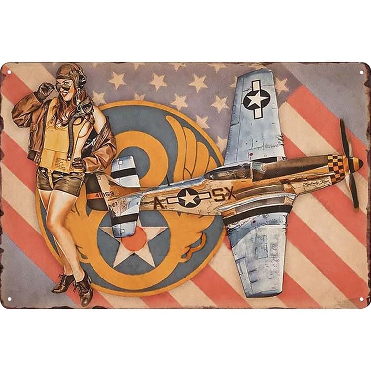 Sexy Pilot Lady - Vintage Tin Signs/Wooden Signs - 20*30cm/30*40cm