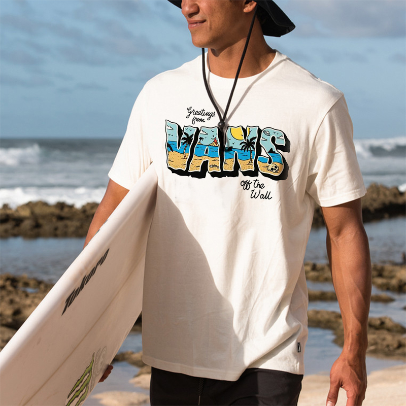 Men's Surf Print Short Sleeve Casual T-Shirt Lixishop 