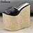 VCSHOES 22Cm Wedges Women Slippers Outdoor Shoes Open Toe Slides Platform Heeled Custom Colors