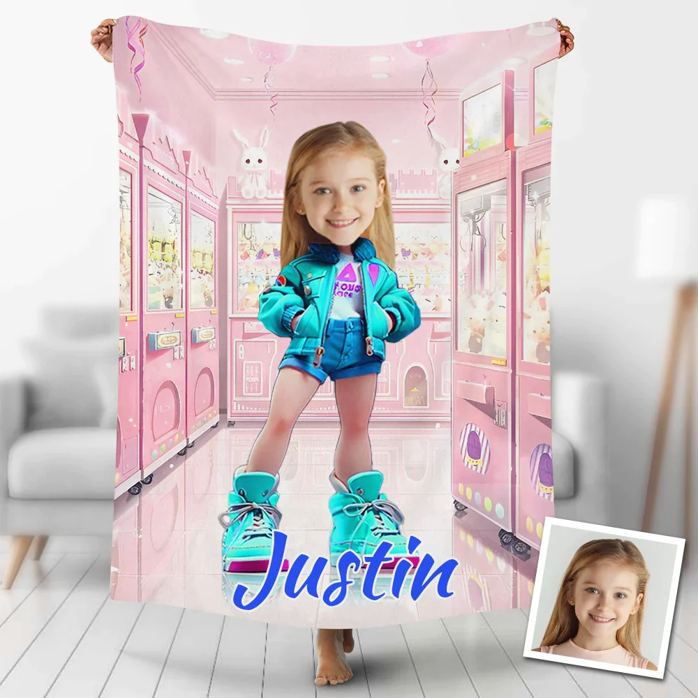 Custom Blankets Personalized Little Girl In Dress Blanket
