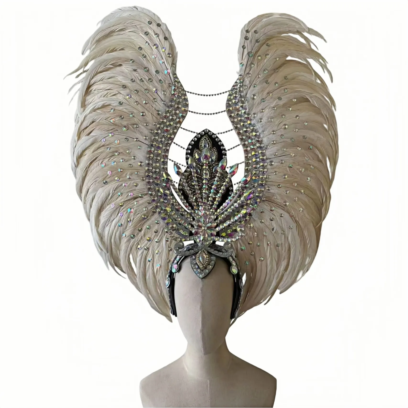 VCSHOES Dance party costumes evening gowns weddings street dances carnival costumes dance costumes belly dances Light purple headwear