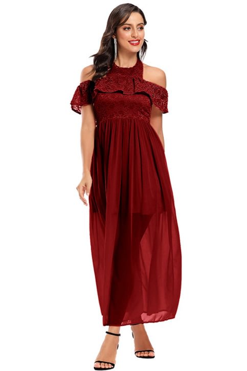 Fabulous Lace Off-the-shoulder Midi Prom Dress - Life is Beautiful for You - SheChoic
