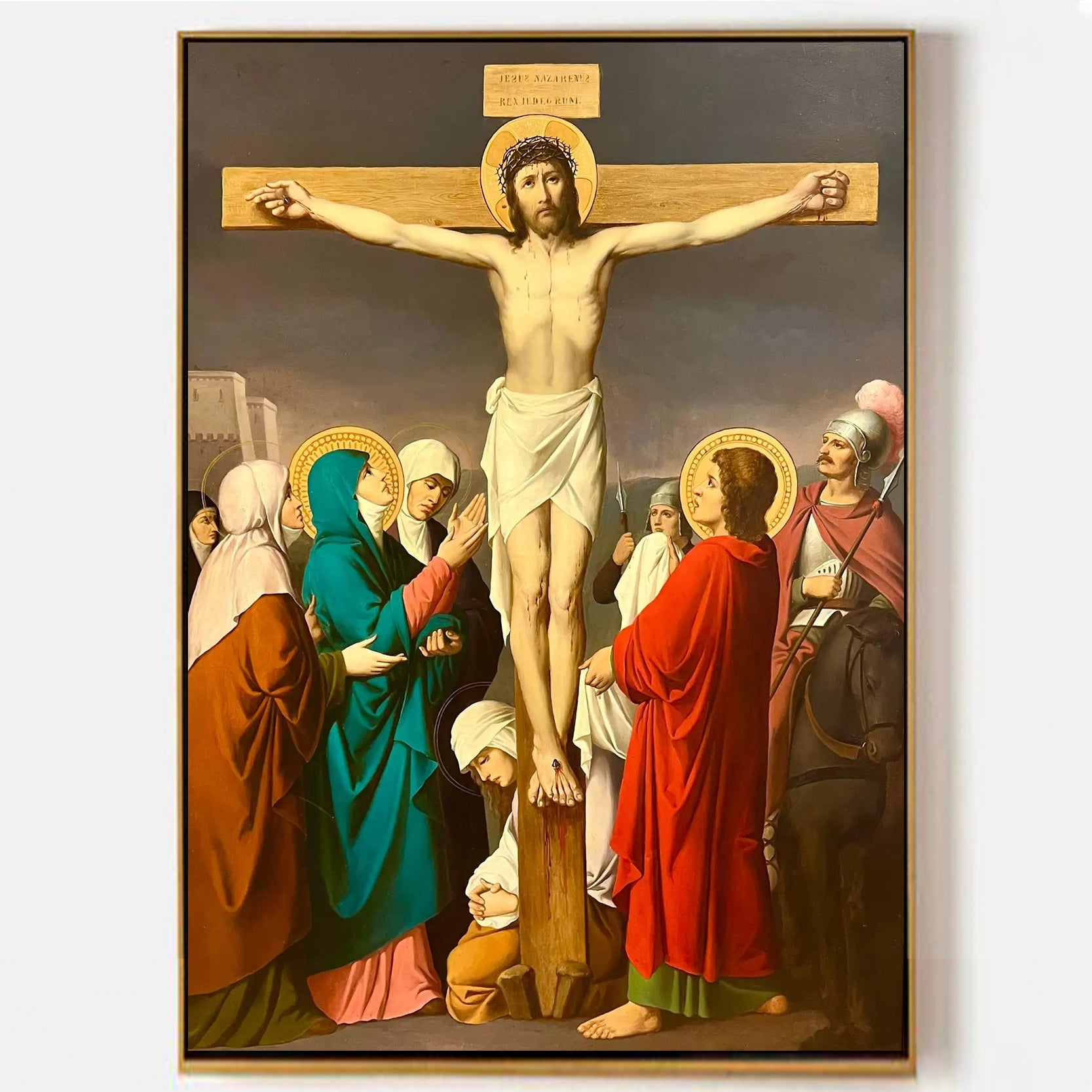 Arabelart Christ Crucified – Framed Canvas Art / Powerful Christian Wall Art AR1517