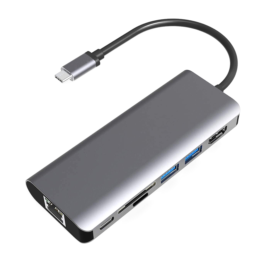 7 in 1 Type-C HUB 4K HDMI Gigabit Ethernet 2 USB3.0 100W PD Card Adapter, 501 Original
7 in 1 Type-C HUB 4K HDMI Gigabit Ethernet 2 USB3.0 100W PD Card Adapter, 501 Original