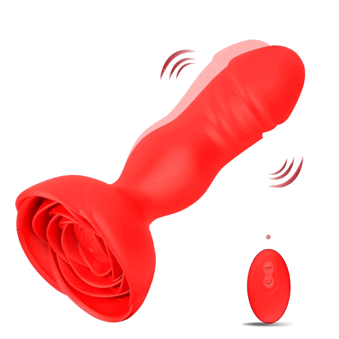 Juliet Rose Butt Plug Wireless Remote Control Anal Vibrator - Rose Toy