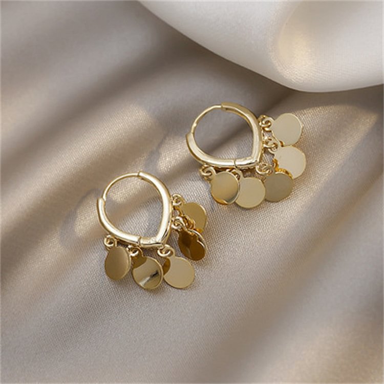 Heart-Shaped Sequined Easy-Match Earrings