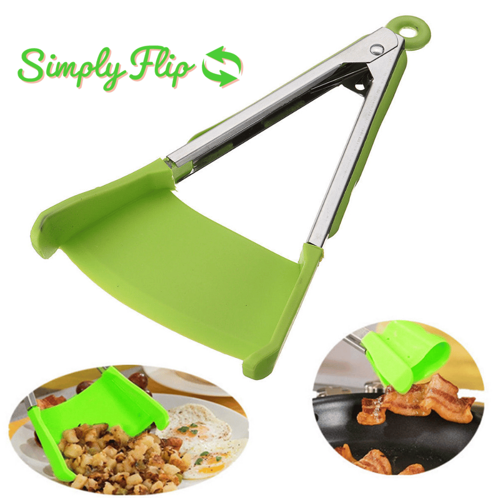 Clever Tongs 2 In 1 Kitchen Spatula Non-Stick, Heat Resistant