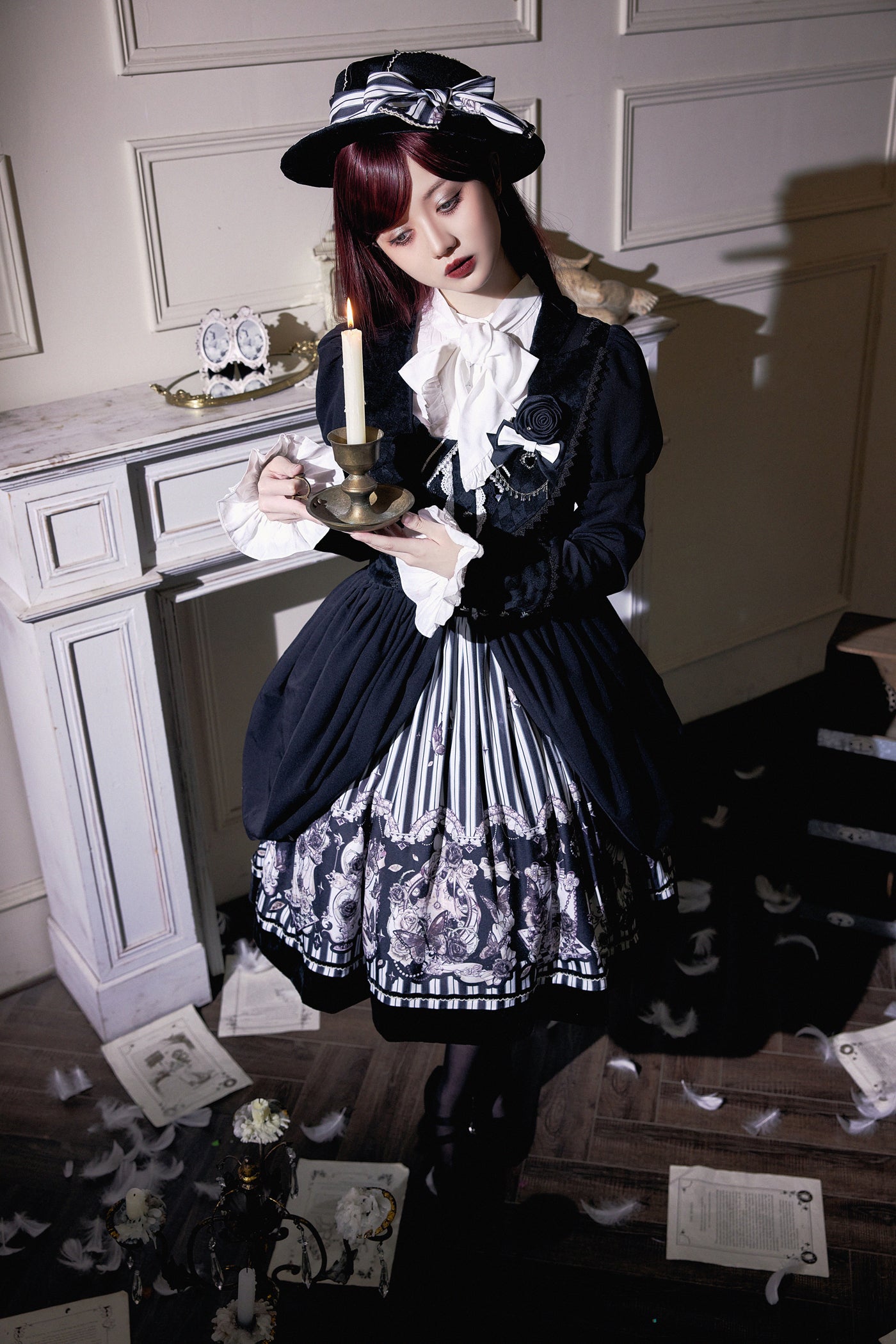 Gothic Lolita Rok Zwart main image 1