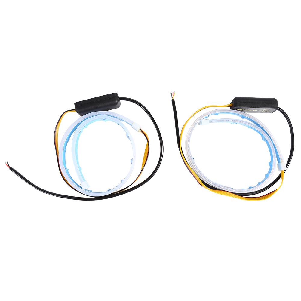 2x Flexible Car DRL Turn Signal Lights LED Strip Lights (45cm Blue+Yellow), 501 Original
2x Flexible Car DRL Turn Signal Lights LED Strip Lights (45cm Blue+Yellow), 501 Original