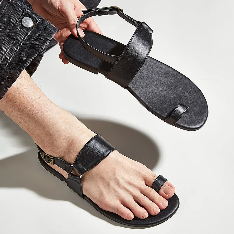 Men's Ankle Strap Buckle Flip-Flops Outdoor Sandals