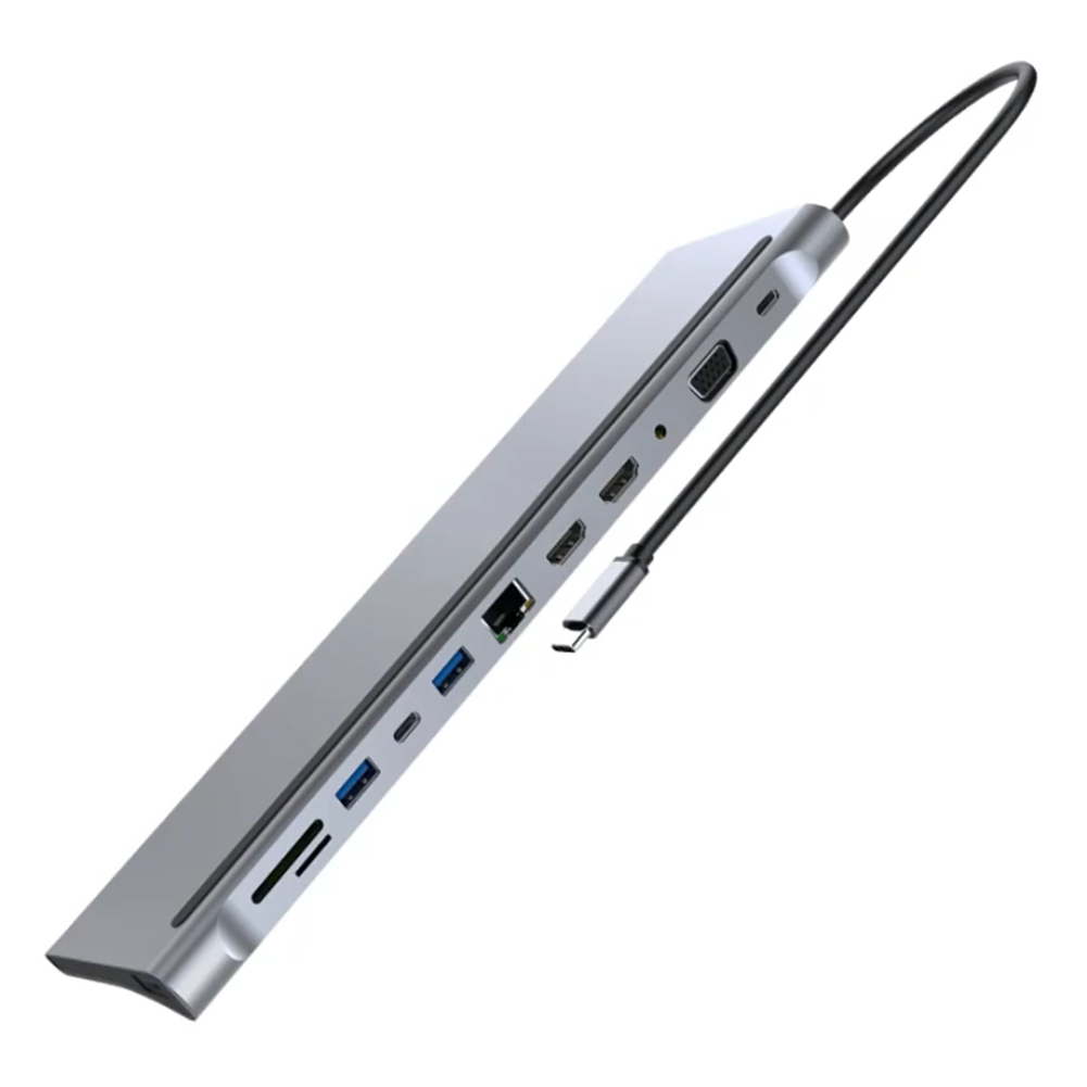 12 in 1 Type-C HUB 2 USB3.0 USB2.0 2 HDMI VGA RJ45 USB-C PD 3.5mm Adapter, 501 Original
12 in 1 Type-C HUB 2 USB3.0 USB2.0 2 HDMI VGA RJ45 USB-C PD 3.5mm Adapter, 501 Original