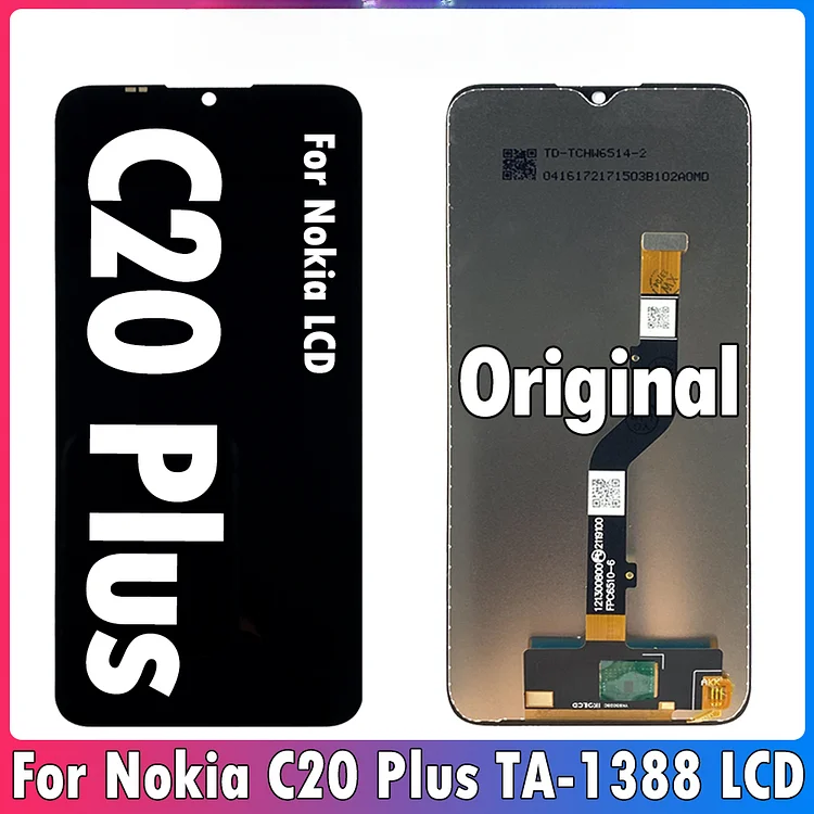 6.5'' Original For Nokia C20 Plus LCD Display With Touch Screen Digitizer Assembly For Nokia TA-1388 TA-1380 LCD Repair Parts
