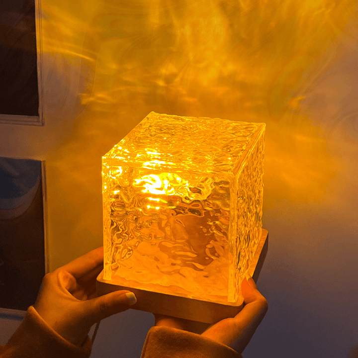 Water Ripple Cube Crystal Projector Lamp