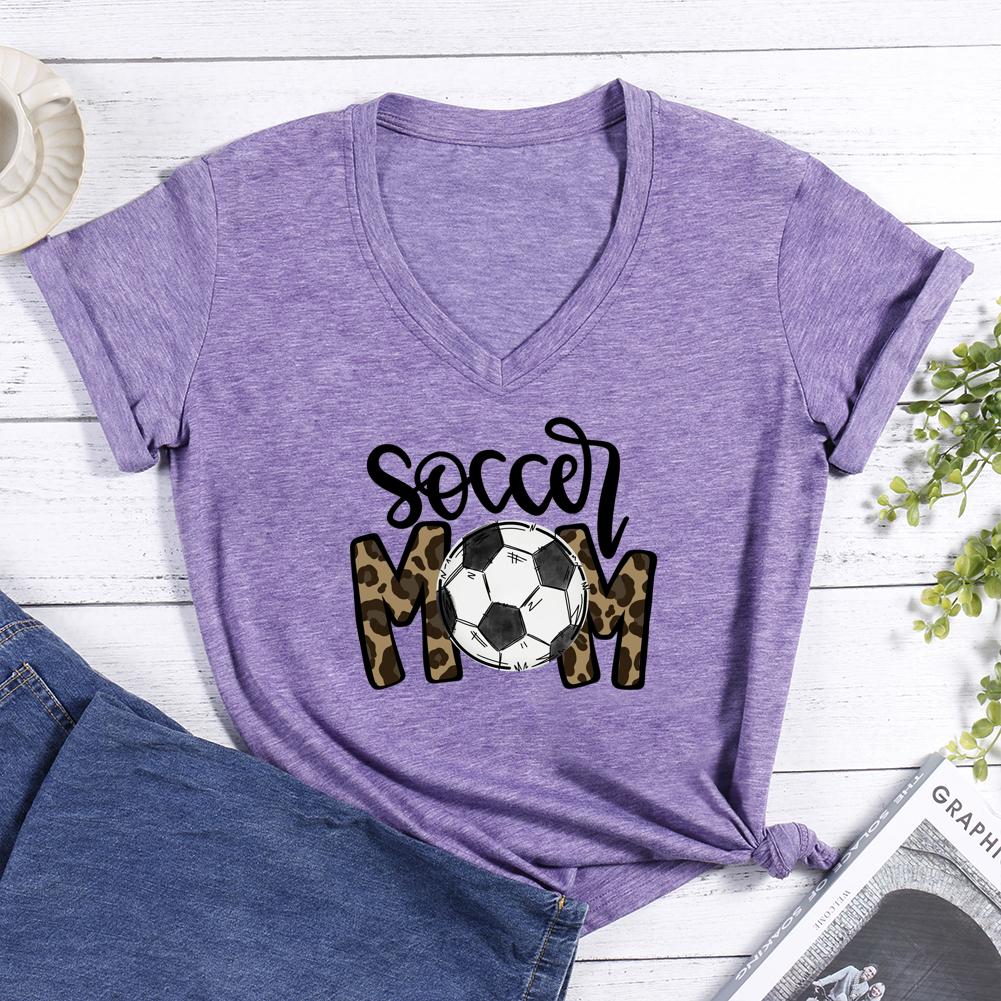 Soccer Mom V-neck T Shirt-Guru-buzz