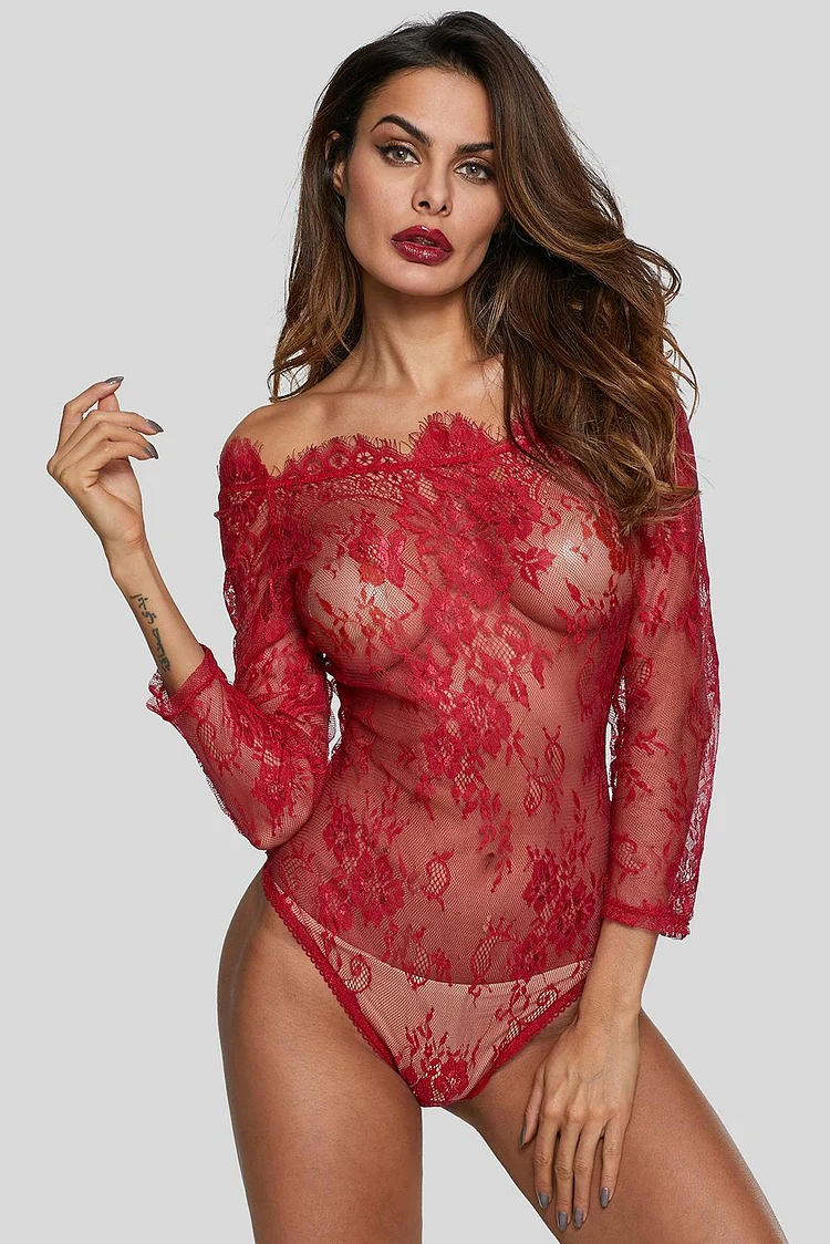 Embroidery Lace Bodysuit