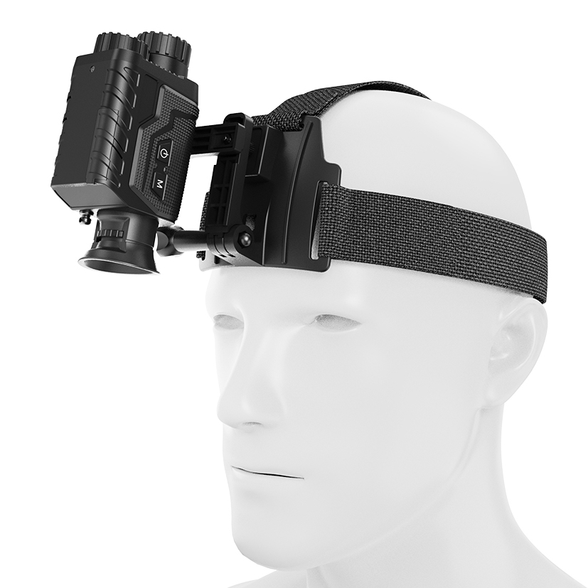 BekinTek 4K 3D Helmet Mounted Night Vision Monocular Head Mountable Goggles Rechargeable Optics Telescope IR Full Dark Observing 7x Infrared 8x Digital Zoom 4K Video Record 36M Photo 800 Degrees Diopter Adjustment 4 Color Effect 8